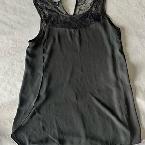 Black Sleeveless Lace Top